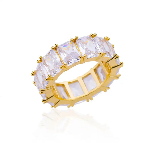 Trendy Crystal Gold Plated Ring