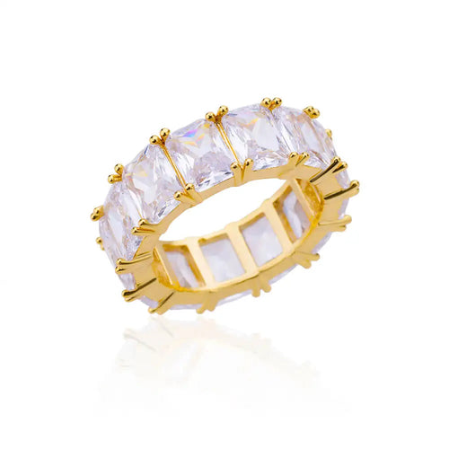 Trendy Crystal Gold Plated Ring