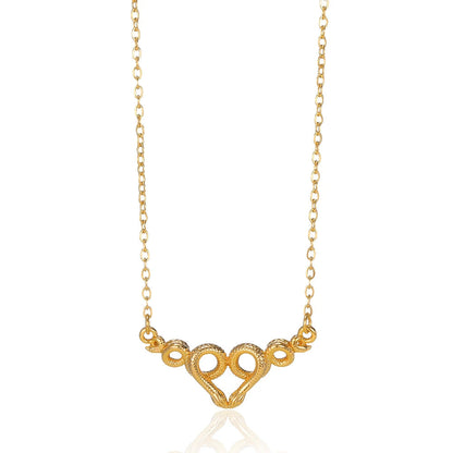 Collar de corazón con incrustaciones para mujer