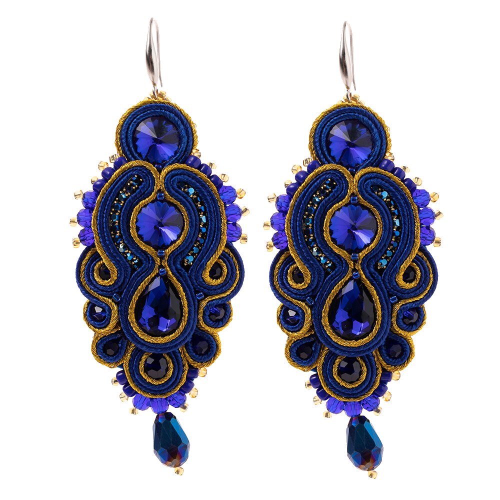 Pendientes de soutache hechos a mano