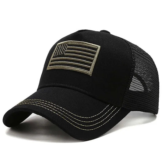 Casquette de baseball brodée avec drapeau américain