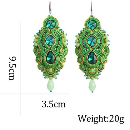 Pendientes de soutache hechos a mano