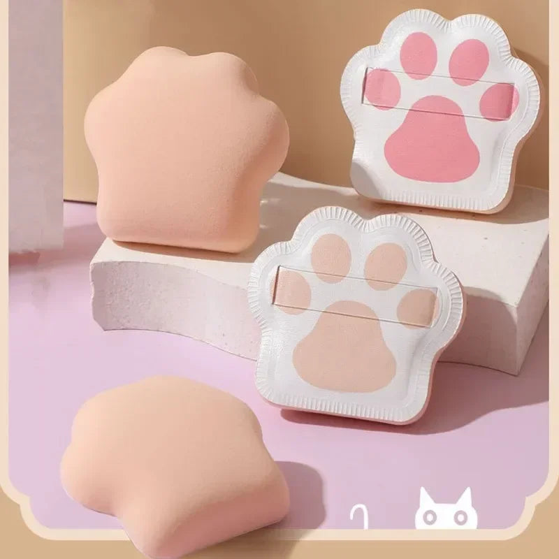 Lot de 3 éponges à poudre super douces en forme de griffes de chat pour fond de teint