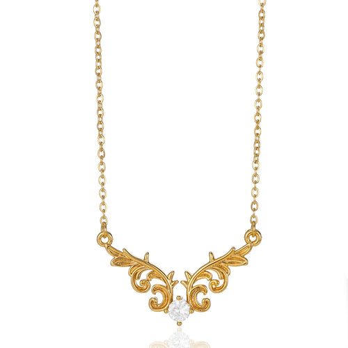 Collar de corazón con incrustaciones para mujer