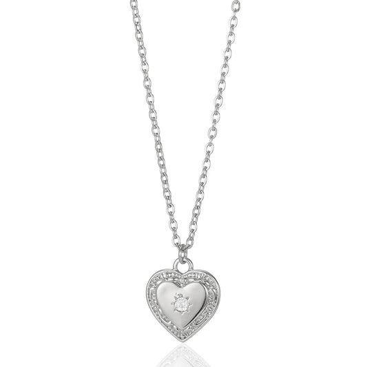 Collier cœur incrusté pour femme