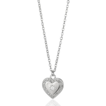 Collar de corazón con incrustaciones para mujer