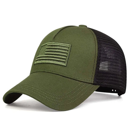 Casquette de baseball brodée avec drapeau américain