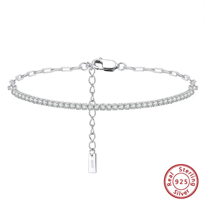 Bracelet tennis trombone plaqué or 14 carats