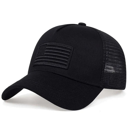 Casquette de baseball brodée avec drapeau américain