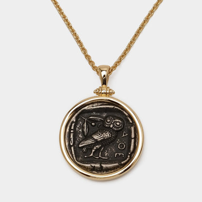 Collier de pièces de monnaie romaines vintage Amorita