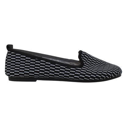 SOBEYO Bailarinas para mujer, estilo suéter, suela de goma suave, zapatos de gamuza negra