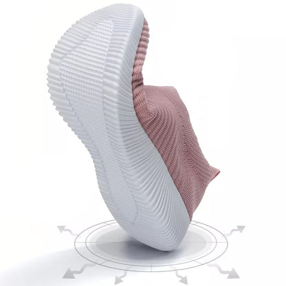 Zapatillas deportivas SOBEYO para mujer, con puños a rayas, color negro
