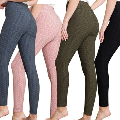 Legging femme en tissu extensible à bulles pour yoga, fitness, entraînement, sport