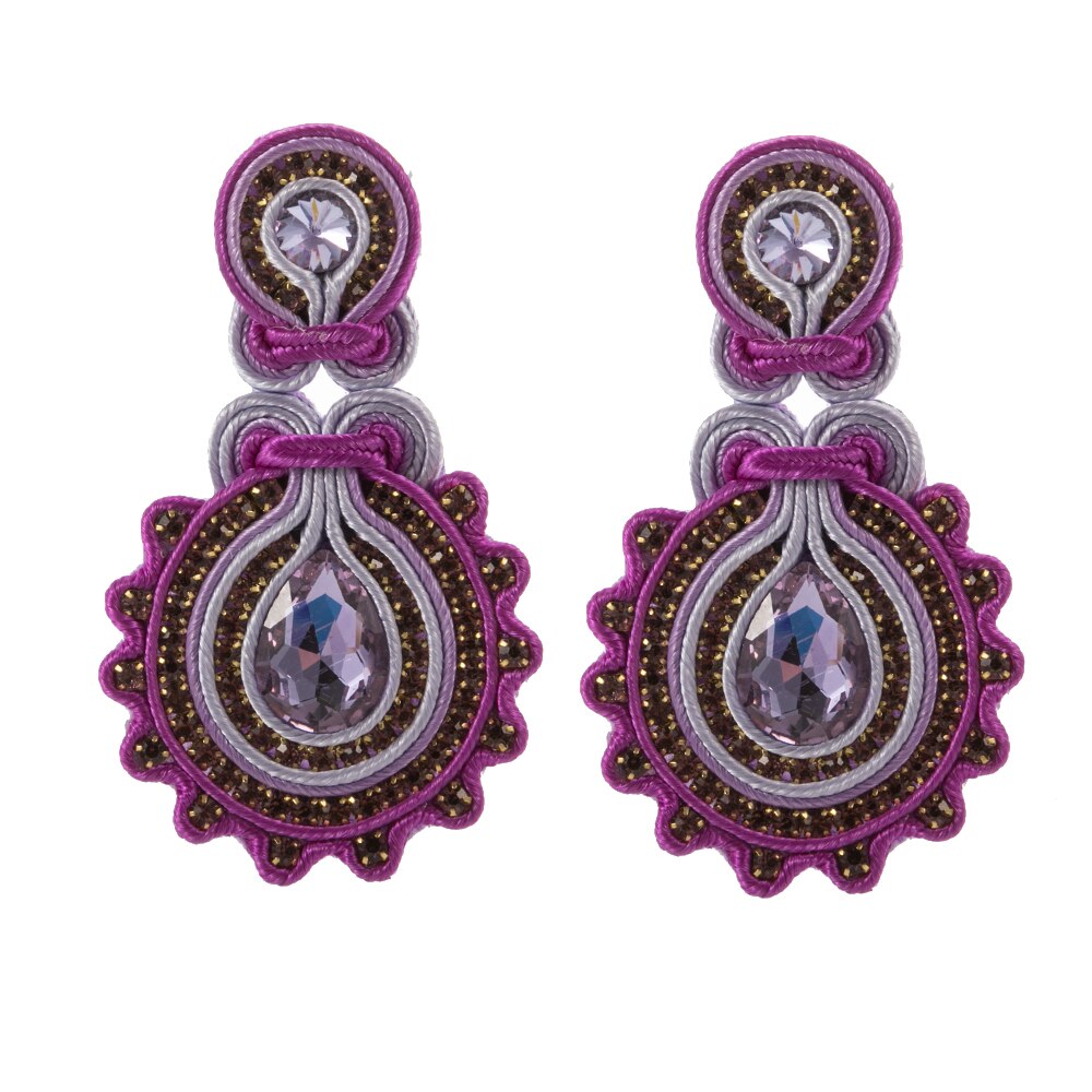 Pendientes de soutache hechos a mano