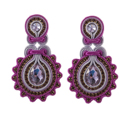 Pendientes de soutache hechos a mano