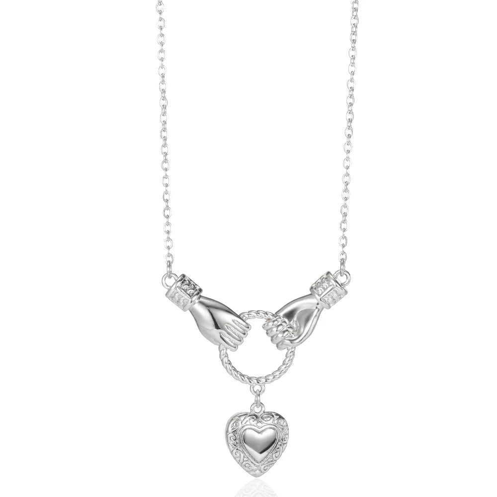 Collar de corazón con incrustaciones para mujer