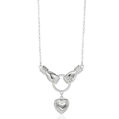 Collar de corazón con incrustaciones para mujer