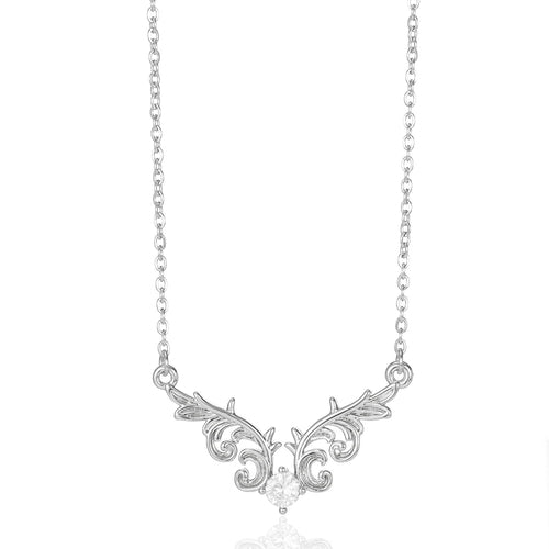 Collar de corazón con incrustaciones para mujer