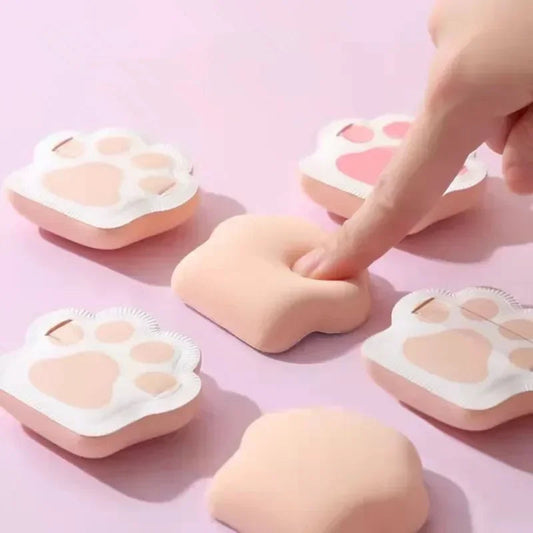 Lot de 3 éponges à poudre super douces en forme de griffes de chat pour fond de teint