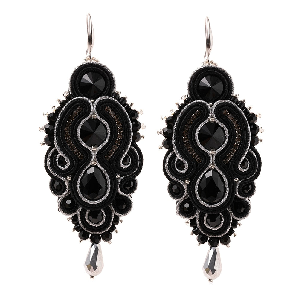 Pendientes de soutache hechos a mano