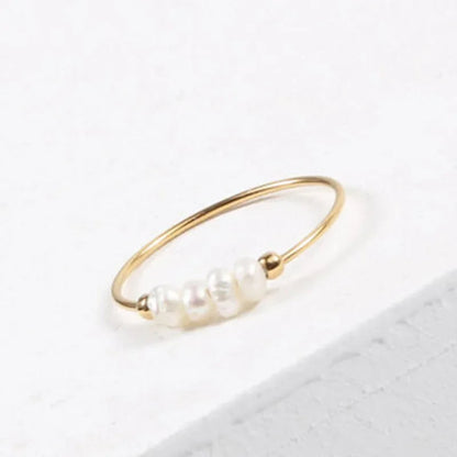Anillo de perla natural de agua dulce