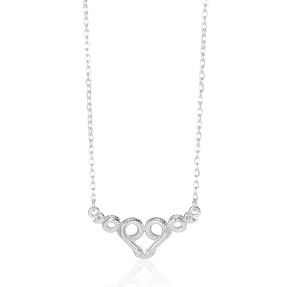 Collar de corazón con incrustaciones para mujer