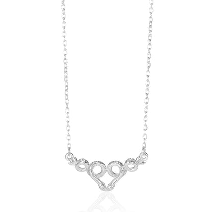 Collar de corazón con incrustaciones para mujer