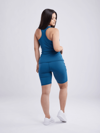 Short d'entraînement taille haute JupiterGear avec poches et design croisé