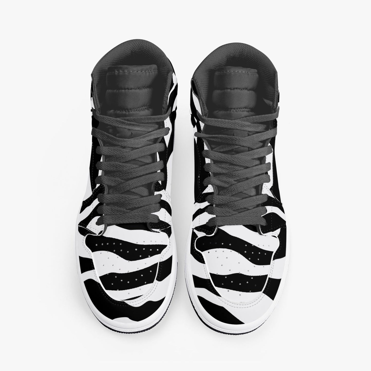 Zapatillas altas de piel con diseño de cebra de Jacki Easlick 