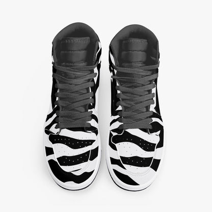 Zapatillas altas de piel con diseño de cebra de Jacki Easlick 