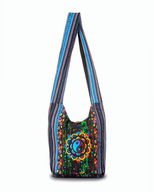 Sac hobo imprimé Yin Yang de la collection Katmandou