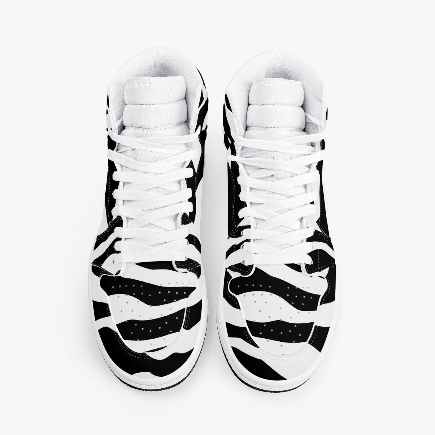 Zapatillas altas de piel con diseño de cebra de Jacki Easlick 