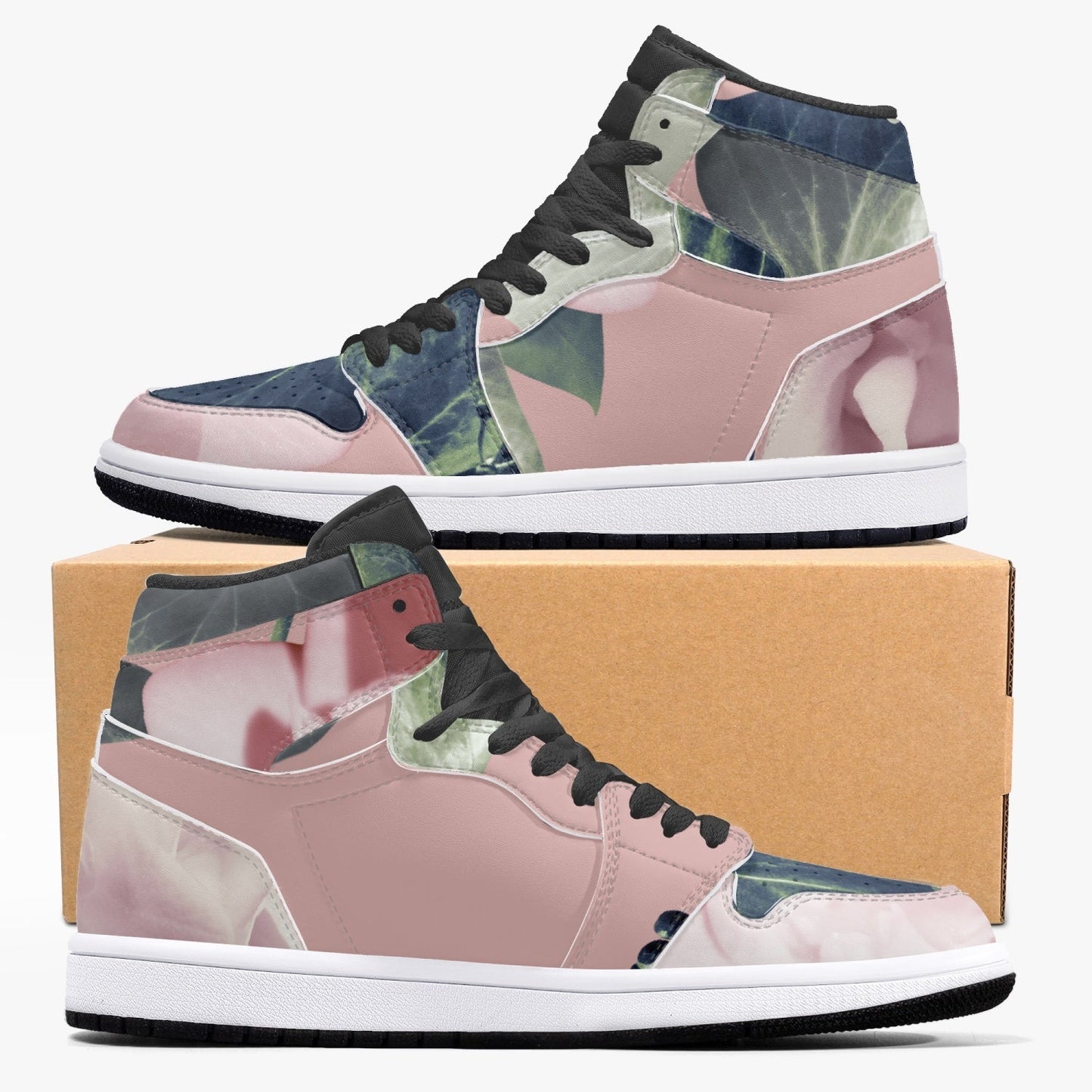 Baskets montantes en cuir à motif floral Jacki Easlick 