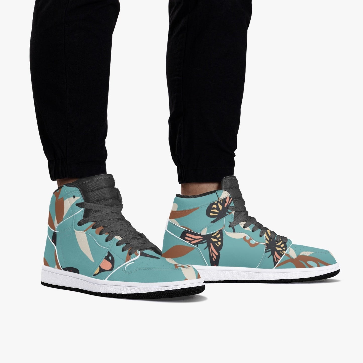 Baskets montantes en cuir Jacki Easlick Butterfly 