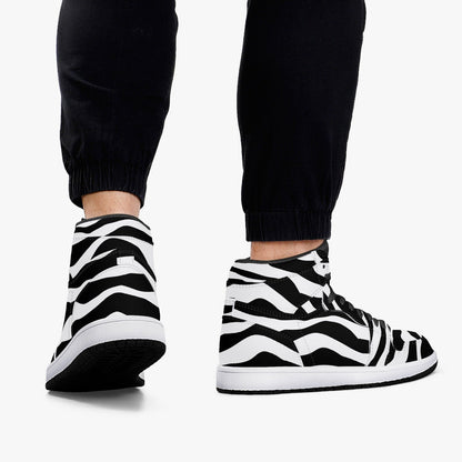 Zapatillas altas de piel con diseño de cebra de Jacki Easlick 