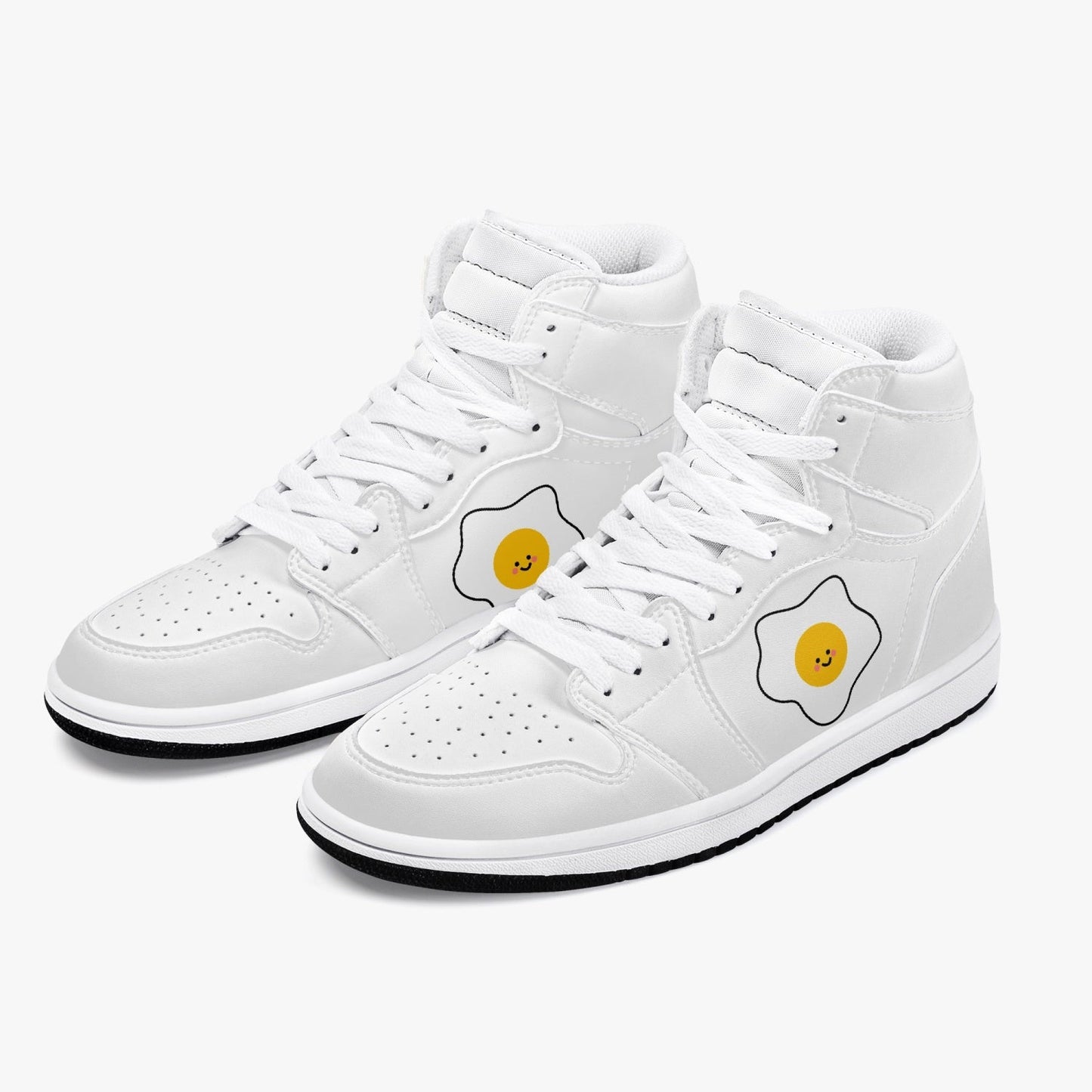 Zapatillas altas de cuero con diseño de huevo de lujo Jacki Easlick 