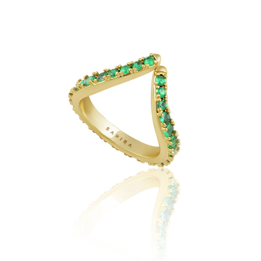 Bague Alara émeraude CZ