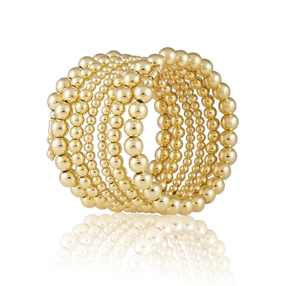 Bracelet enroulé de perles Allison - 6 rangs