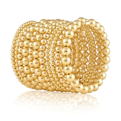 Bracelet enroulé de perles Allison - 10 rangs