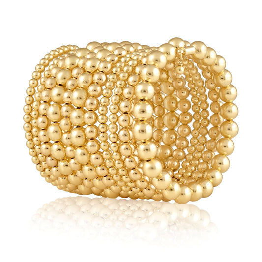 Bracelet enroulé de perles Allison - 10 rangs