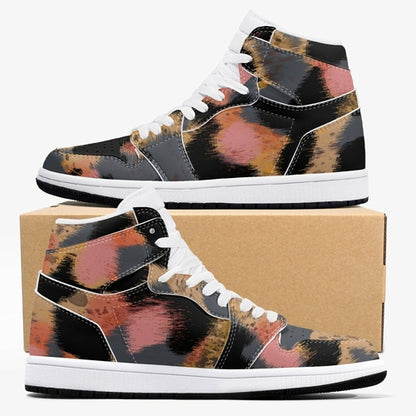 Zapatillas altas de cuero con estampado de leopardo de Jacki Easlick 