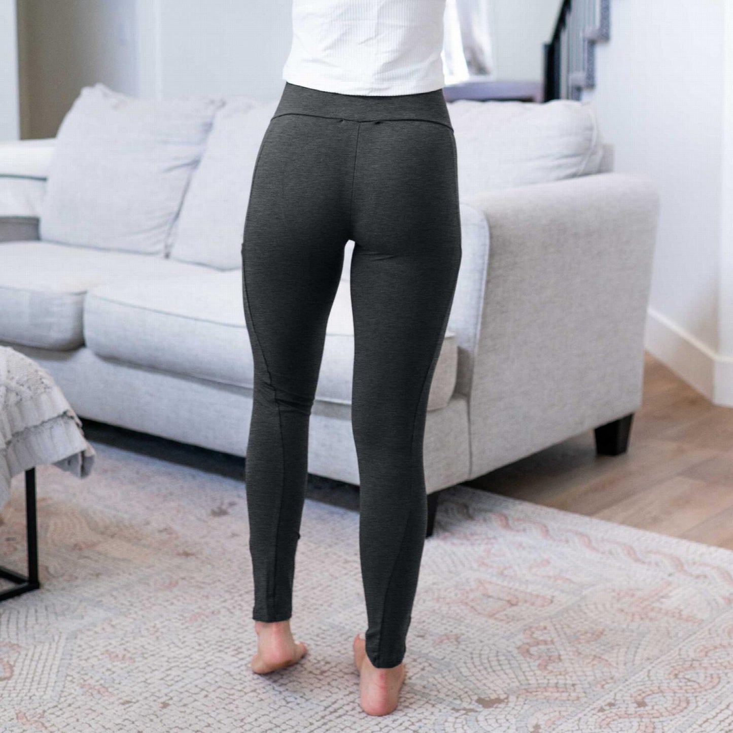 Leggings largos de cintura alta con bolsillo para el teléfono