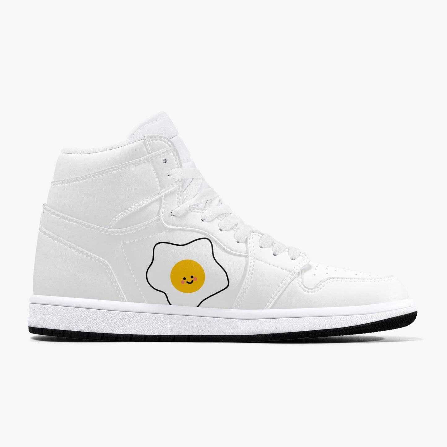 Zapatillas altas de cuero con diseño de huevo de lujo Jacki Easlick 
