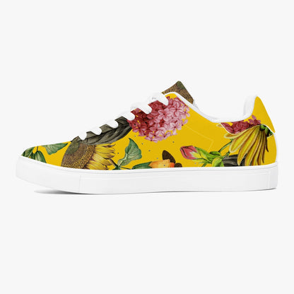 Zapatillas bajas de cuero Jacki Easlick Sunflowers - Blanco/Negro 
