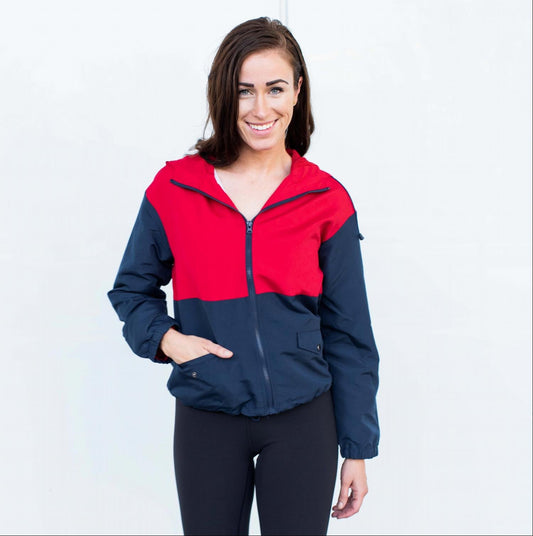 VESTE COUPE-VENT À CAPUCHE ACTIVE COLORBLOCK