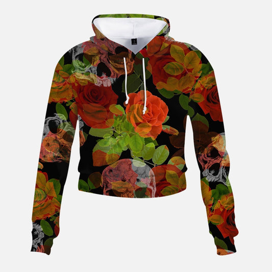 Sweat-shirt court Jacki Easlick Roses &amp; Skulls