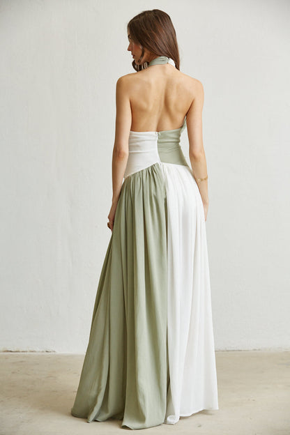 Vestido Breeze de dos tonos con abertura 