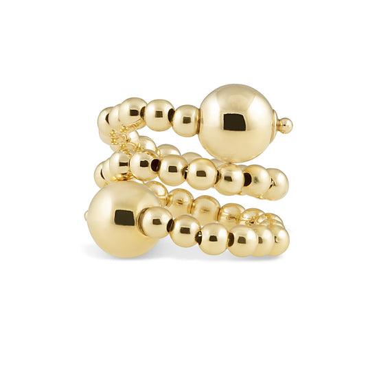 Bague enroulée de perles