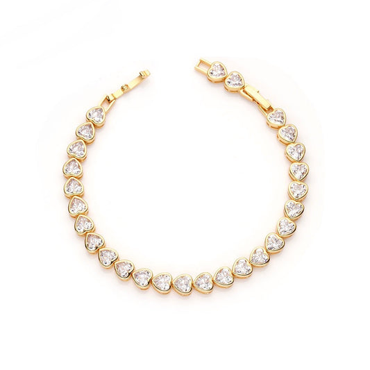 Bracelet tennis Bezel Heart