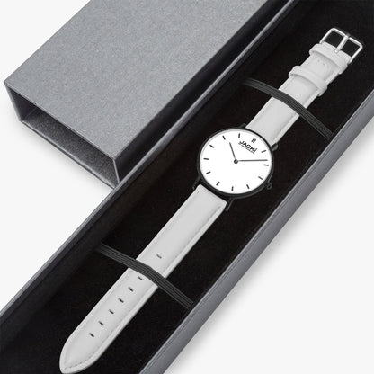 Reloj de cuarzo Jacki Easlick con correa de cuero ultrafina
